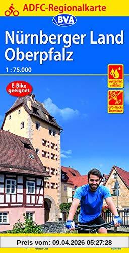 ADFC Regionalkarte Nürnberger Land/ Oberpfalz, 1:75.000, reiß- und wetterfest, GPS-Tracks Download - E-Bike geeignet (ADFC-Regionalkarte 1:75000)