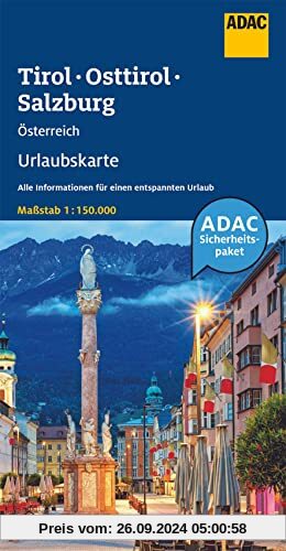 ADAC Urlaubskarte Österreich: Tirol, Osttirol, Salzburg 1:150 000 (ADAC Urlaubskarten, Band 5)