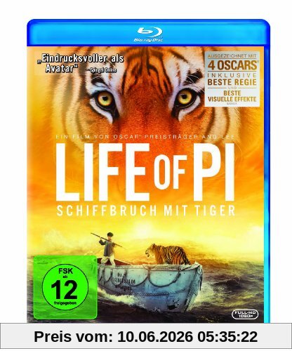 Life of Pi - Schiffbruch mit Tiger [Blu-ray]
