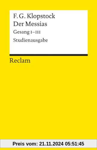 Der Messias: Gesang I - III.