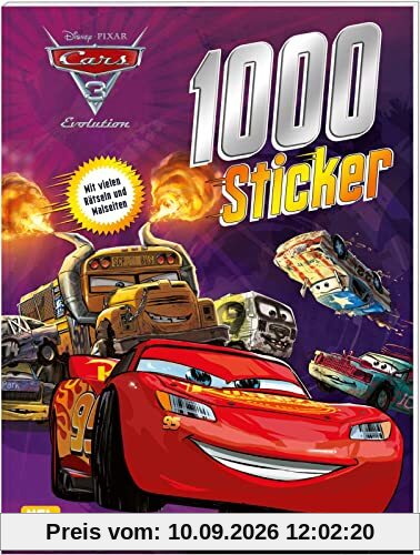 Disney Cars 3: 1000 Sticker: Mit vielen Rätseln und Malseiten