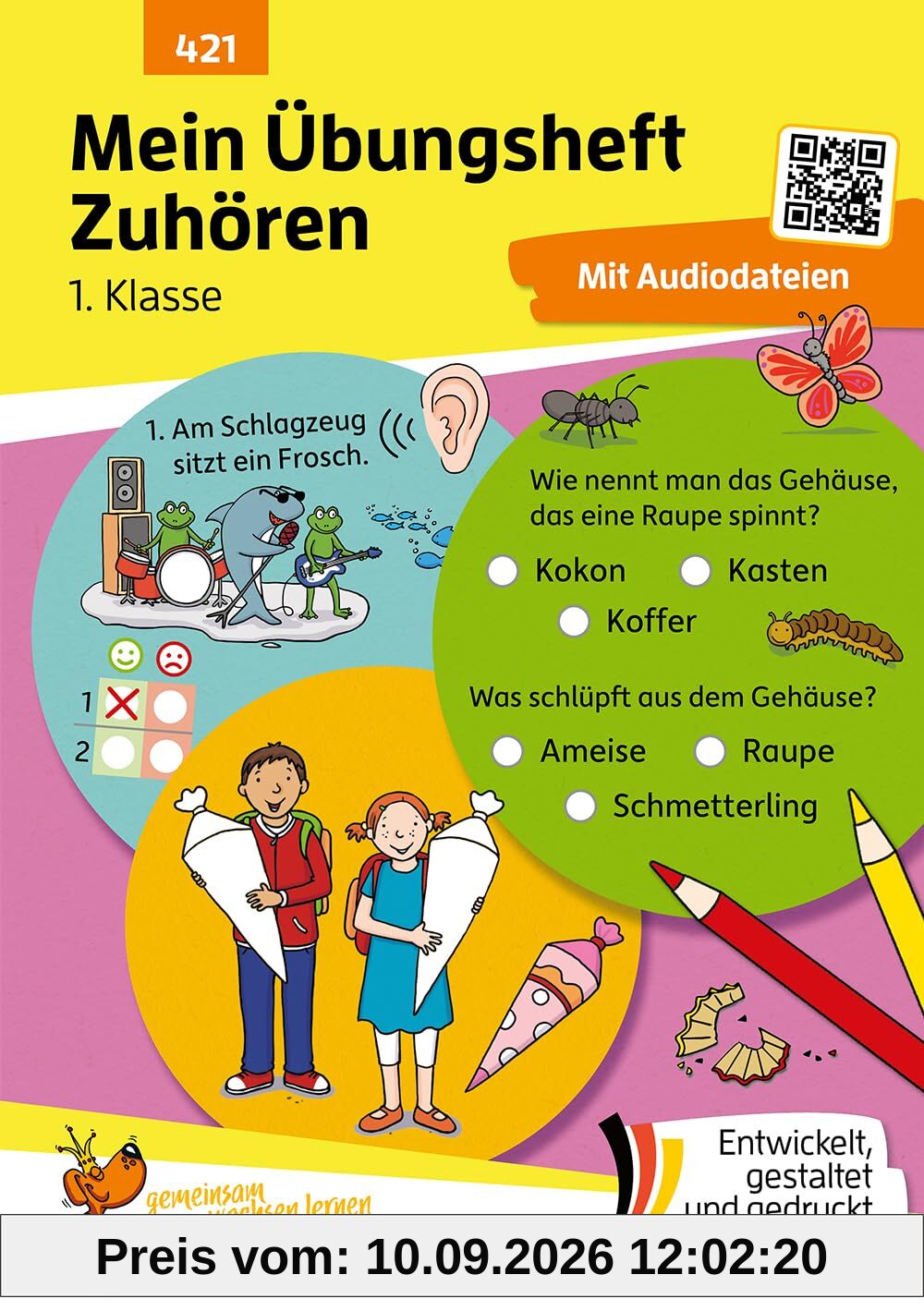 Mein Übungsheft - Zuhören und verstehen 1. Klasse: Hörverstehen, Gedächtnistraining und Konzentrationsspiele für Kinder ab 6