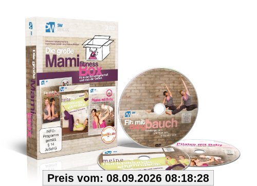 Die große Mami-Fitness-Box - Fit in der Schwangerschaft & nach der Geburt (3 DVDs: Fit mit Babybauch, Meine Rückbildungsgymnastik & Pilates mit Baby) Das perfekte Geschenk