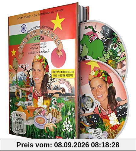 Die kulinarischen Abenteuer der Sarah Wiener in Asien (2 Discs + Buch)