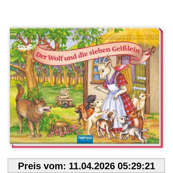 Trötsch Märchenbuch Pop-up-Buch Der Wolf und die sieben Geißlein: Entedeckerbuch Beschäftigungsbuch