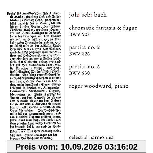 Bach: Chromatic Fantasia and Fugue d minor BWV 903 / Partita № 2 c minor BWV 826 / Partita № 6 e minor BWV 830