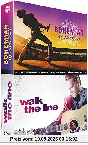Coffret biopic 2 films : bohemian rhapsody ; walk the line [FR Import]