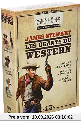 Coffret james stewart 3 films : l'homme de la plaine ; les deux cavaliers ; la flêche brisée [FR Import]