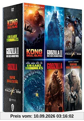 Coffret 5 films : godzilla 1 et 2 ; kong ; rampage ; en eaux troubles/the meg ; pacific rim [FR Import]