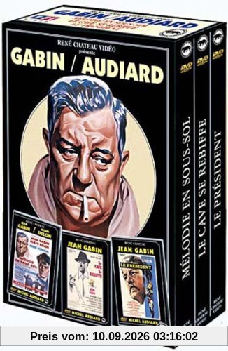 Coffret gabin - audiard : mélodie en sous-sol ; le président ; le cave se rebiffe [FR Import]