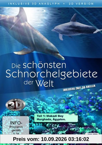 Die schönsten Schnorchelgebiete der Welt ( 2D und 3D anaglyph - inkl. 2 Brillen)