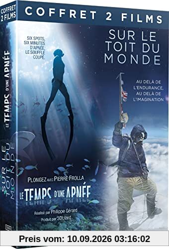 Coffret 2 documentaires : le temps d'une apnée ; sur le toit du monde [FR Import]