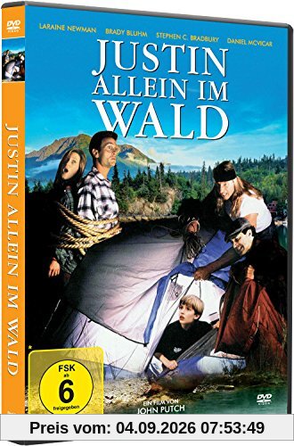 Justin allein im Wald