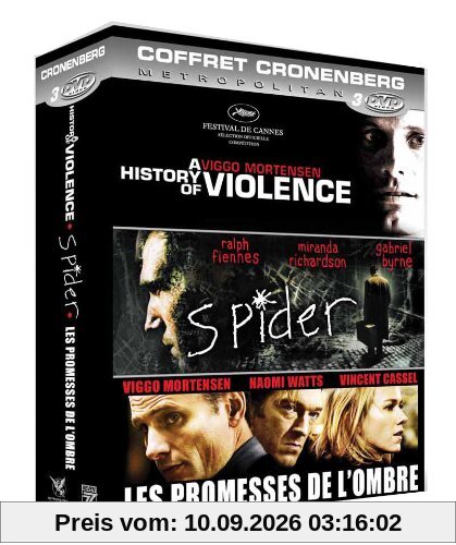 Coffret david cronenberg : les promesses de l'ombre ; a history of violence ; spider [FR Import]