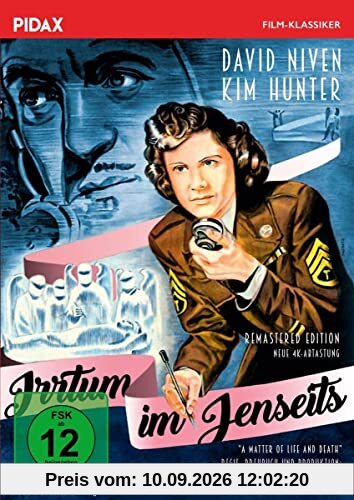Irrtum im Jenseits - Remastered Edition / Neue 4K-Restauration (A Matter of Life and Death) / Kultfilm mit Starbesetzung (Pidax Film-Klassiker)