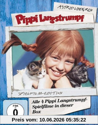 Pippi Langstrumpf - Spielfilm-Box (4 DVDs, Remastered)