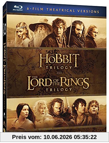 Coffret terre du milieu : trilogie le hobbit ; trilogie le seigneur des anneaux [Blu-ray] [FR Import]