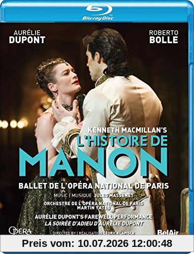 unbekannt Macmillan, Histoire De Manon [Aurelie Dupont; Le Corps De Ballet De L'Opera National De Paris , Martin Yates] [Belair Classiques, BAC435] [Blu-ray]