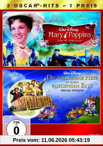 Mary Poppins / Die tollkühne Hexe in ihrem fliegenden Bett (2 DVDs)
