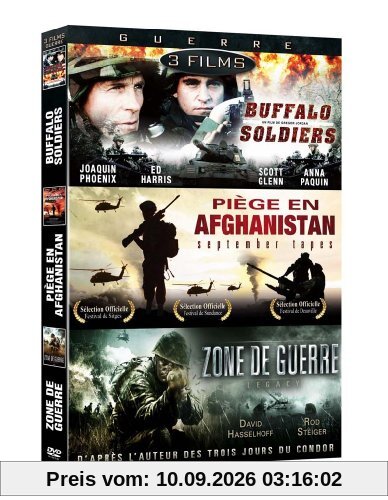 Coffret guerre : buffalo soldiers ; piege en afghanistan ; zone de guerre [FR Import]