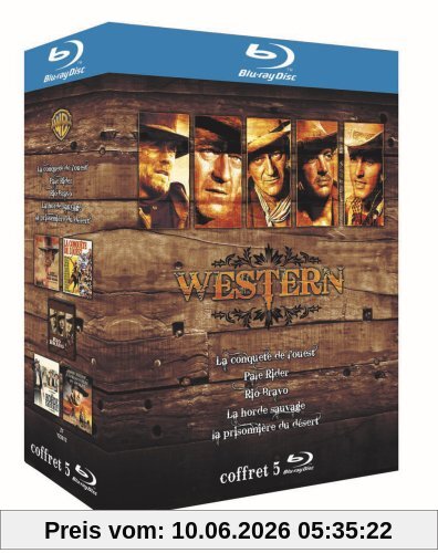 Coffret Western - La conquête de l'Ouest, Pale Rider, Rio Bravo, La horde sauvage, La prisonnière du désert - 5 Blu-ray [Blu-ray] [FR Import]