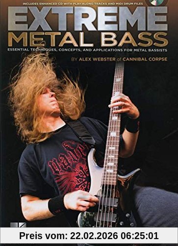 Various Webster Alex Extreme Metal Bass Essential Techniques Bgtr Tab Bk/Cd