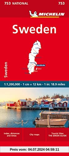 Michelin Schweden: Straßen- und Tourismuskarte 1:1 200 000 (MICHELIN Nationalkarten)