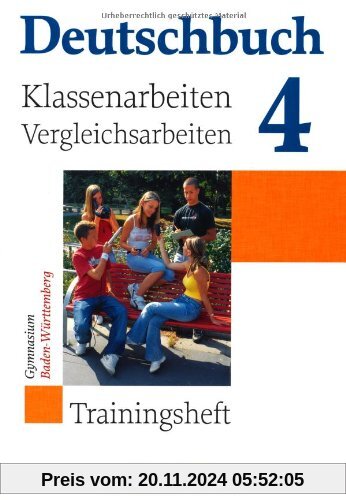 Deutschbuch Gymnasium - Baden Württemberg: Band 4: 8. Schuljahr - Klassenarbeitstrainer mit Lösungen: Trainingsheft mit 