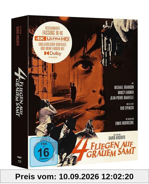 Vier Fliegen auf grauem Samt - 4K UHD Exklusiv Limited Special Edition + 2 Blu-ray + Soundtrack CD (Dolby Vision)