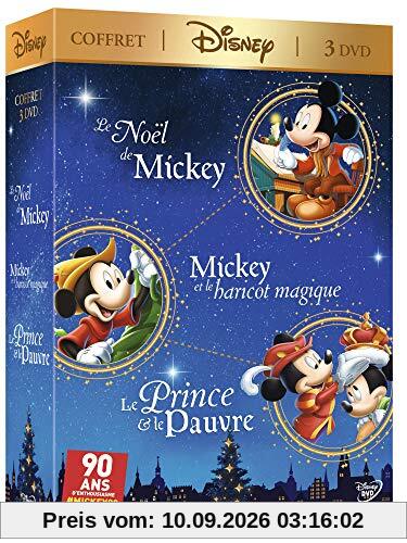 Coffret disney les intemporels : le noël de mickey ; mickey et le haricot magique ; le prince et le pauvre [FR Import]