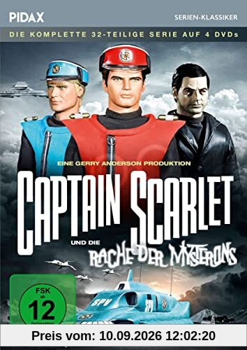 Captain Scarlet und die Rache der Mysterons - Komplettbox / Die komplette 32-teilige Science-Fiction-Serie (Pidax Serien-Klassiker) [4 DVDs]