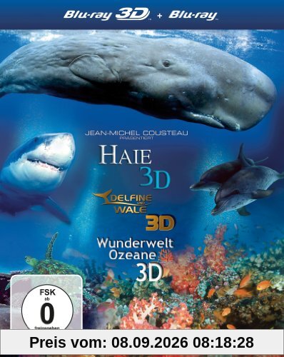 IMAX: 3D-Box (Delfine und Wale, Haie, Weltwunder der Ozeane) [3D Blu-ray]