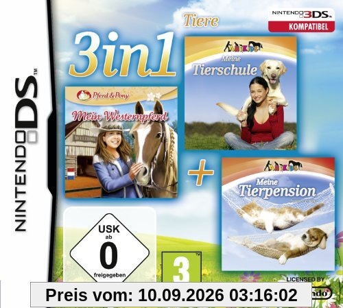 3 in 1: Meine Tierschule + Mein Westernpferd + Meine Tierpension - Tapsige Tierbabys - [Nintendo DS]