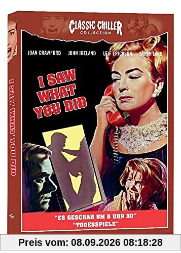 I SAW WHAT YOU DID (ES GESCHAH UM 8 UHR 30) (Deutsche Blu-Ray Premiere) - CLASSIC CHILLER COLLECTION # 15 - LIMITED EDITION