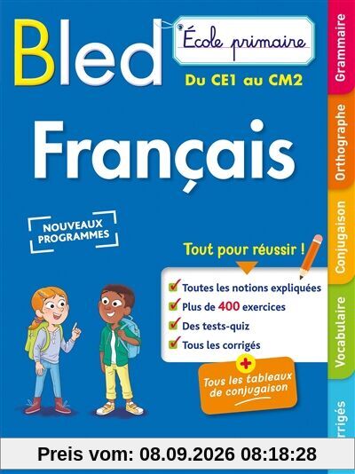 Bled français : école primaire, du CE1 au CM2 : nouveaux programmes