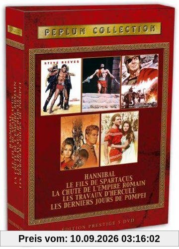Coffret peplum : les derniers jours de pompéï ; les travaux d'hercule ; la chute de l'empire romain ; le fils de spartac [FR Import]