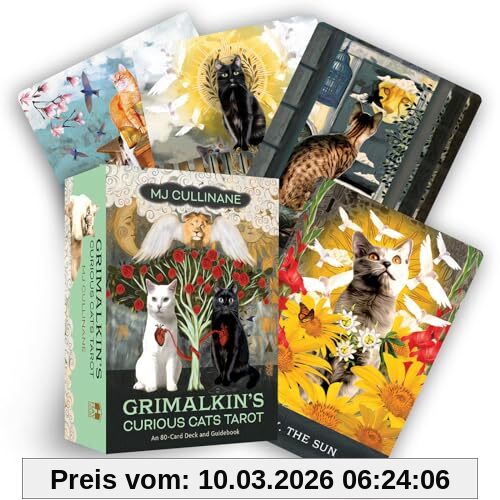 Mj Cullinane Grimalkin's Curious Cats Tarot, An 80-Card Deck And Guidebook