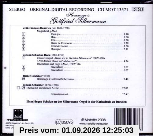 Hommage A Gottfried Silbermann