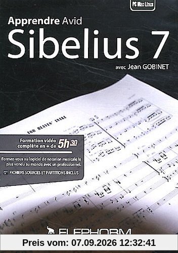 ELEPHORM APPRENDRE SIBELIUS 7 Musikbücher, Notenpapier, Dvds.. Lern DVDs