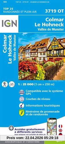 Colmar.Le Hohneck.Vallée de Munster 1:25 000
