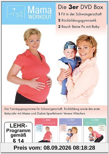 MamaWorkout - Die 3er DVD Box (Fit in der Schwangerschaft / Rückbildungsgymnastik / Bauch Beine Po mit Baby)