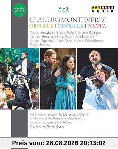 Monteverdi:Orpheus/Odysseus [Orchestra and Chorus of the Komische Oper Berlin,Andre de Ridder] [ARTHAUS : BLU RAY] [Blu-ray] [UK Import]