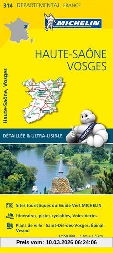Collectif Michelin Carte Haute-Saône, Vosges Michelin