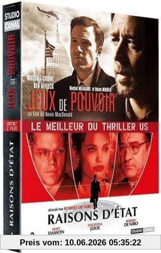 Coffret thriller : jeux de pouvoir ; raisons d'etat [FR Import]
