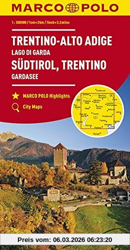 unbekannt Marco Polo Karten 1, 200.000, Marco Polo Karte Italien Blatt 3 Südtirol, Trentino, Gardasee 1, 200 000