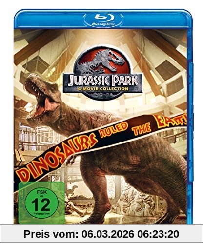 Steven Spielberg Jurassic Park 1-3 + Jurassic World 1 [Blu-ray]