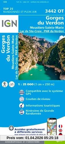Gorges du Verdon 1 : 25 000