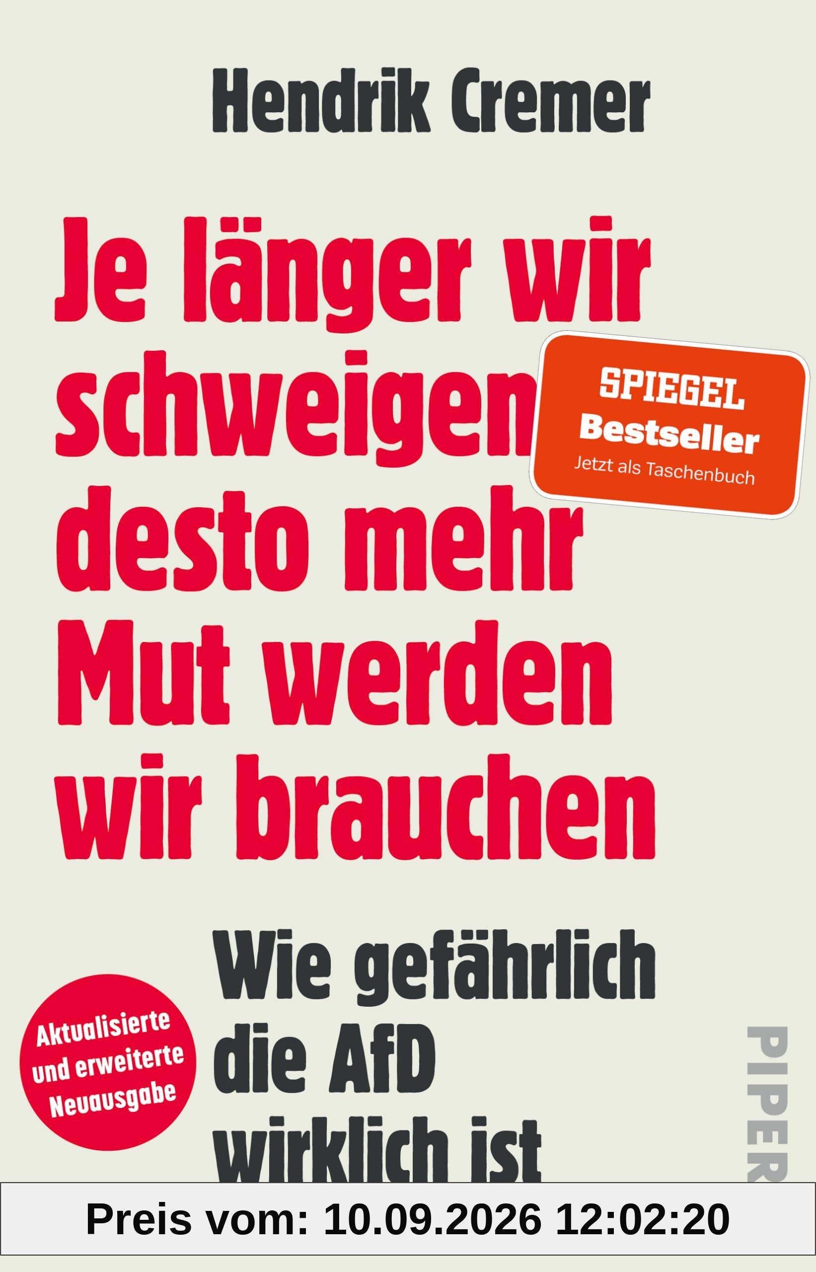 Je länger wir schweigen, desto mehr Mut werden wir brauchen: Wie gefährlich die AfD wirklich ist | »Niemand, der Cremers Buch gelesen hat, kann behaupten, er habe nichts gewusst.«