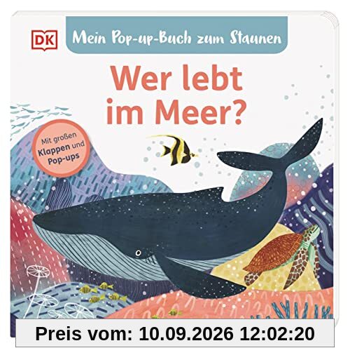 Mein Pop-up-Buch zum Staunen. Wer lebt im Meer?: Naturbilderbuch mit Klappen und Pop-ups. Natur entdecken mit bezaubernden Bildern und Reimen. Für Kinder ab 2 Jahren