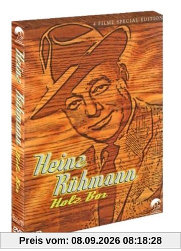 Heinz Rühmann Holz Box - 4 Filme Special Edition (Das Geheimnis der roten Katze / Der Stolz der 3. Kompanie / Himmel auf Erden / Hilfe, ich bin Minister)